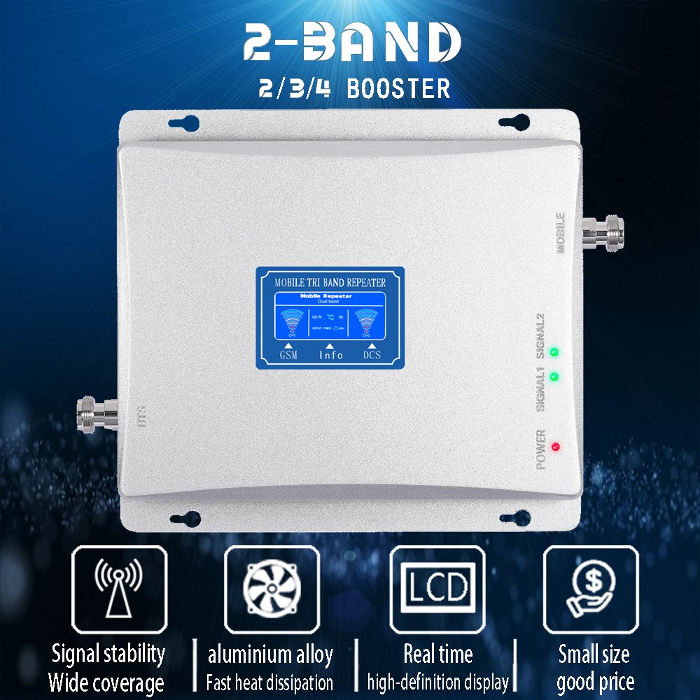 Factory Price GSM DCS Repeater 900 1800 MHz 3G 4G Dual Band B1 B8 Mobile Cell Phone Signal Booster Amplifier
